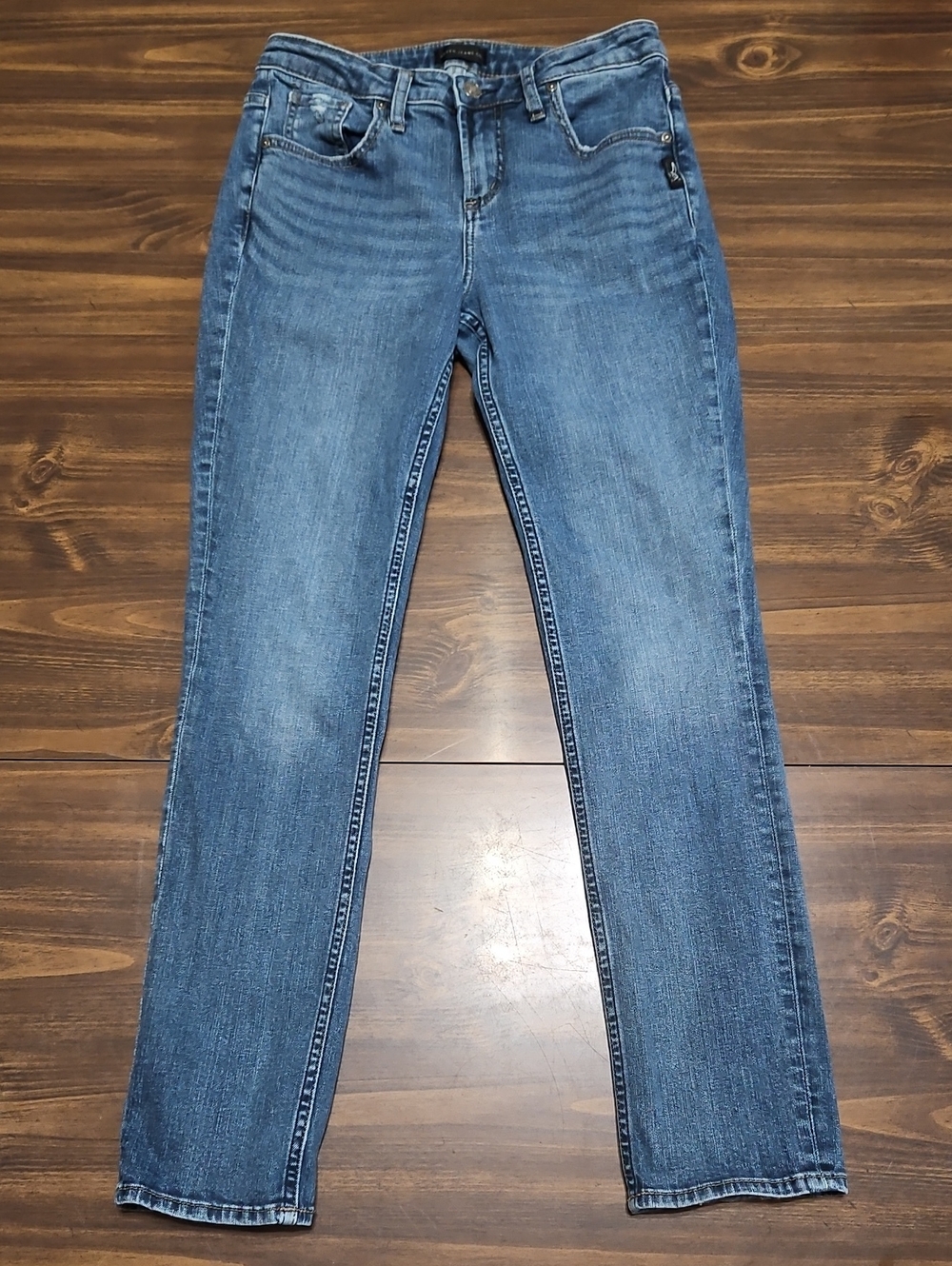 Silver Jeans Women's Mid-Blue Straight Leg Jeans